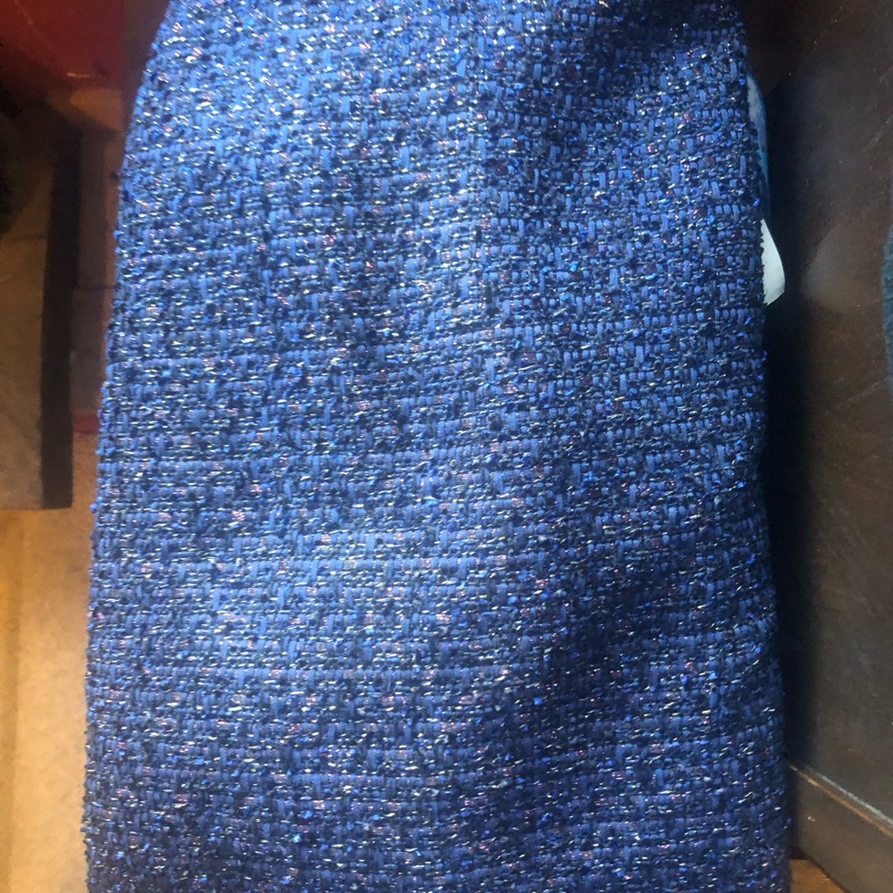 Ann Taylor Navy Tweed Mini Skirt with Metallic Thread - Picture 10 of 10